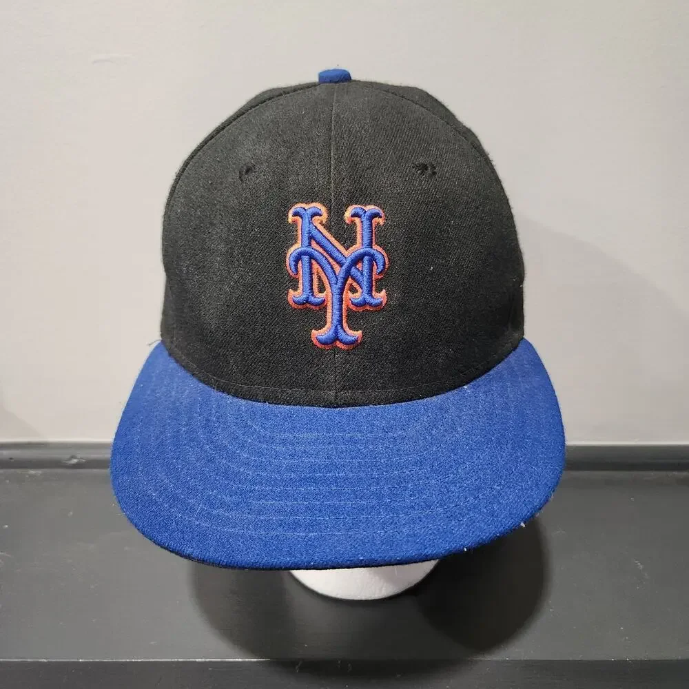 VTG New‎ York Mets New Era 59Fifty 5950 Mens 7 1/4 Fitted MLB Baseball Hat Cap